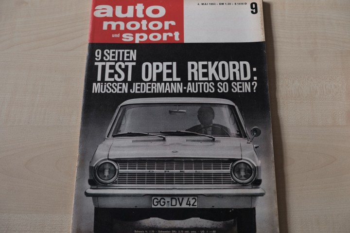 Deckblatt Auto Motor und Sport (09/1963)
